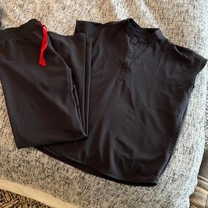 FIGS SET- “SMOKE” with Red Ties